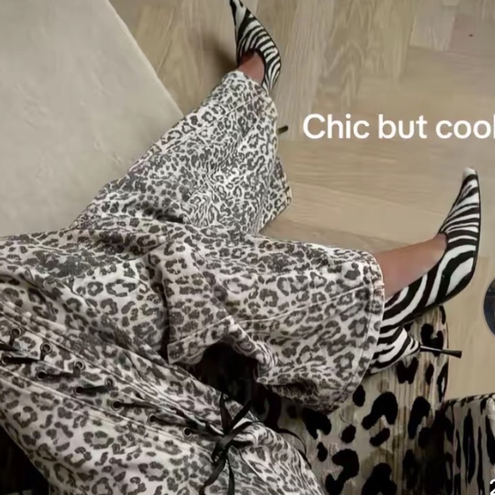New Calvin Klein Zebra Hair‎ Pointed Toe Heels Stiletto Pumps Animal Print 9
